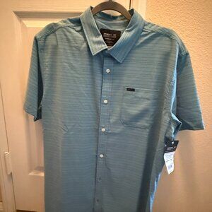 NWT O'Neill TRVLR Series UPF+ 50 TRAVERESE STRIPS Mens S/S Camp Size L Shirt